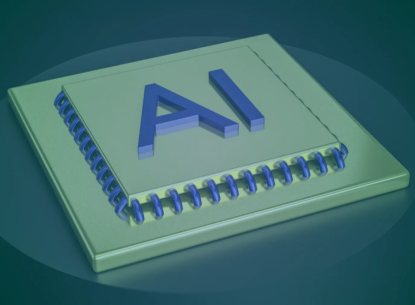 what-is-keyword-stuffing-featured Illustration of a computer chip labeled AI, representing AI search reading and ranking B2B supplier web pages